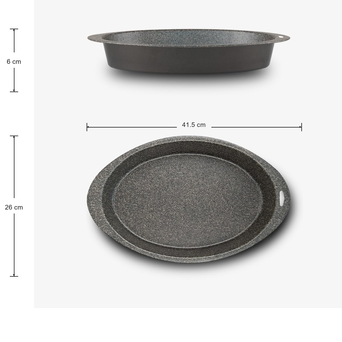 Mamù Happy Stone Teglia Ovale Antiaderente 35x23 cm