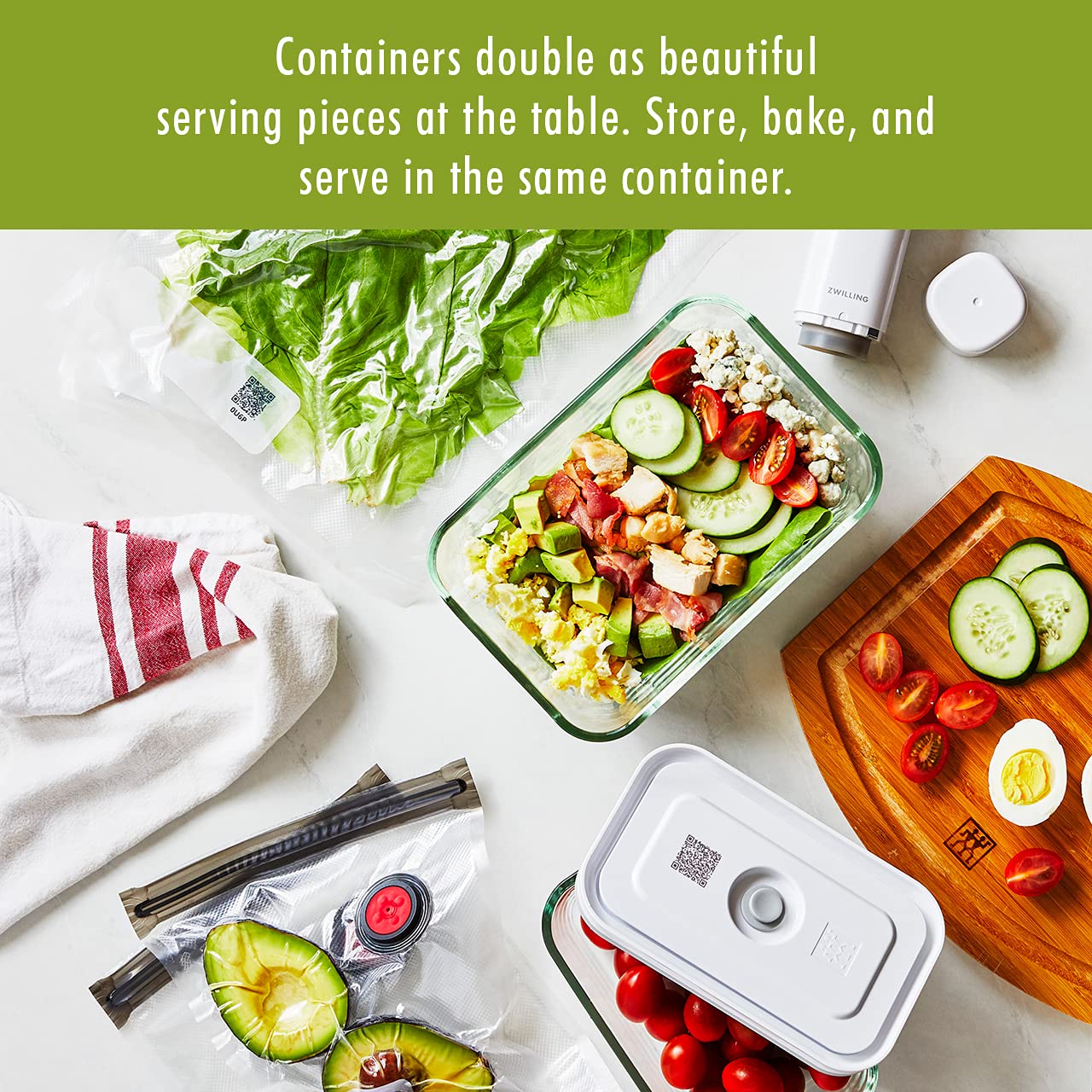 Zwilling Fresh & Save contenitore vetro piccolo sottovuoto ermetico