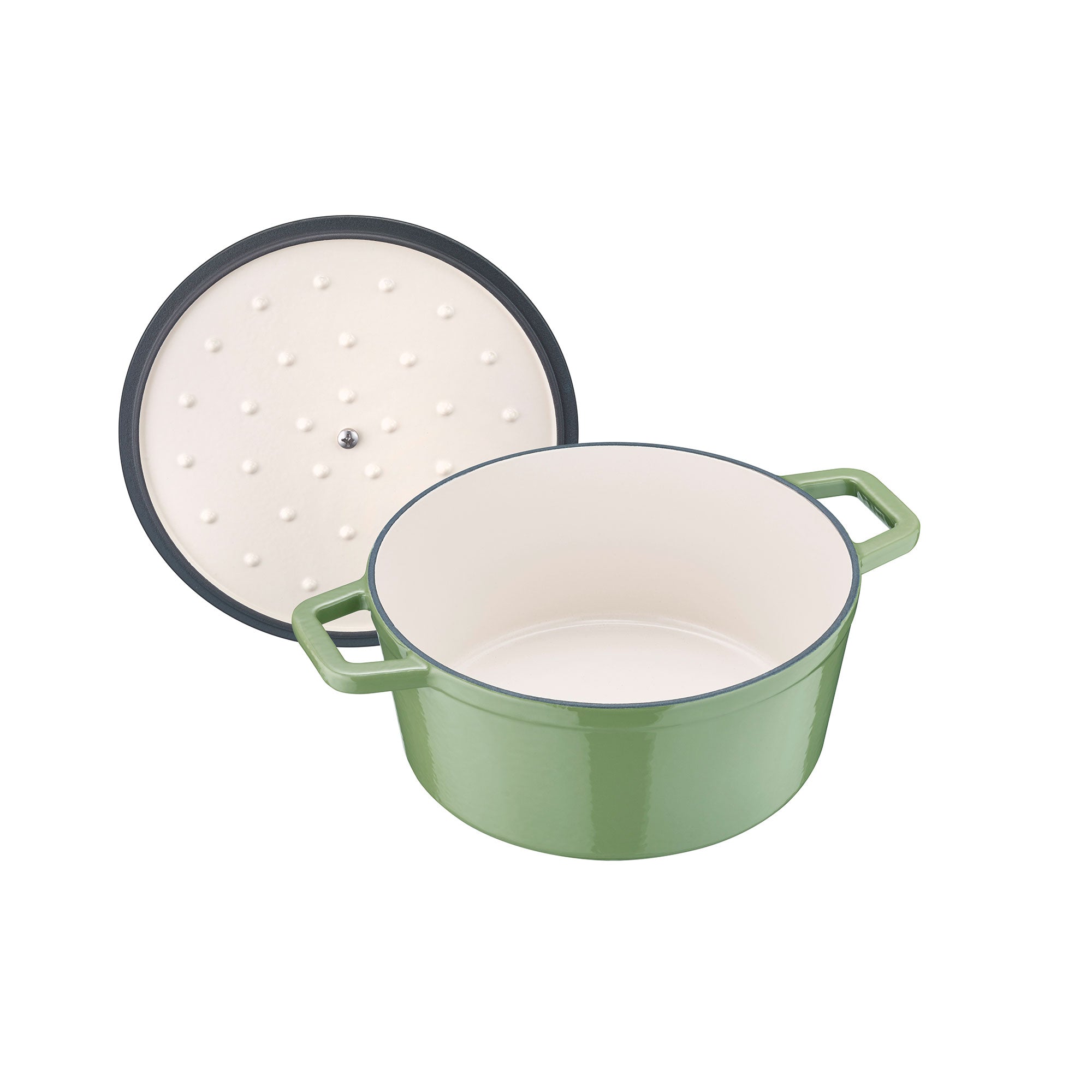 Berndes b.iron cocotte ghisa 24 cm verde smaltata forno