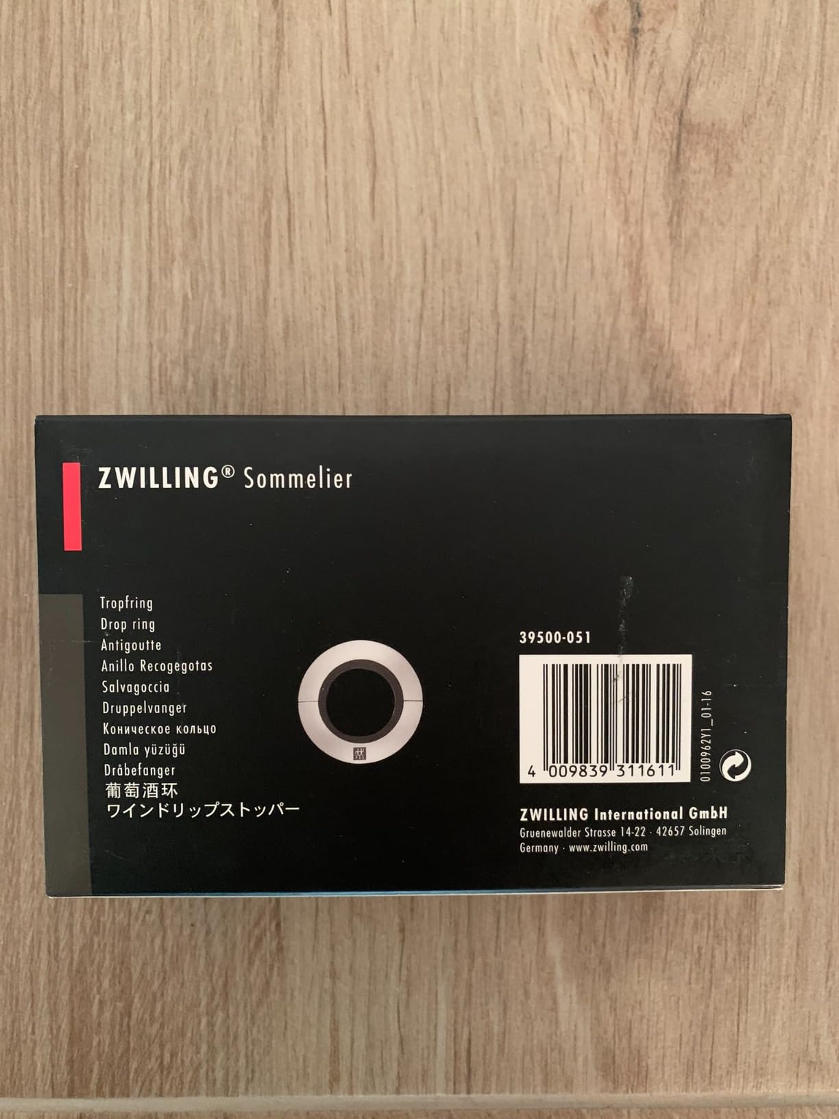 ZWILLING Sommelier Anello Salvagoccia Acciaio Inox