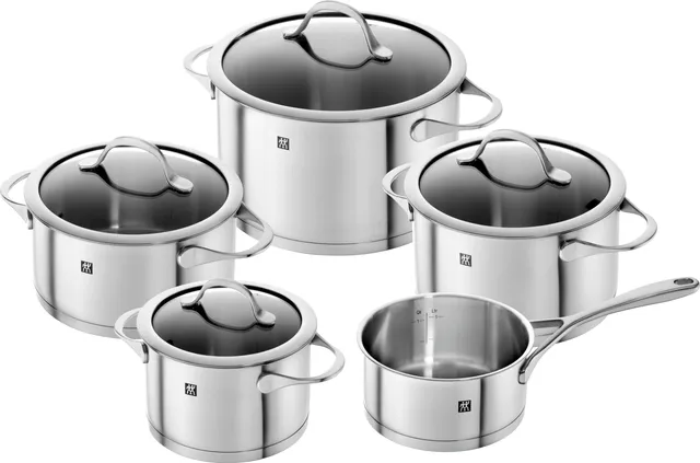 ZWILLING Essence Batteria pentole 5 pezzi inox induzione vetro