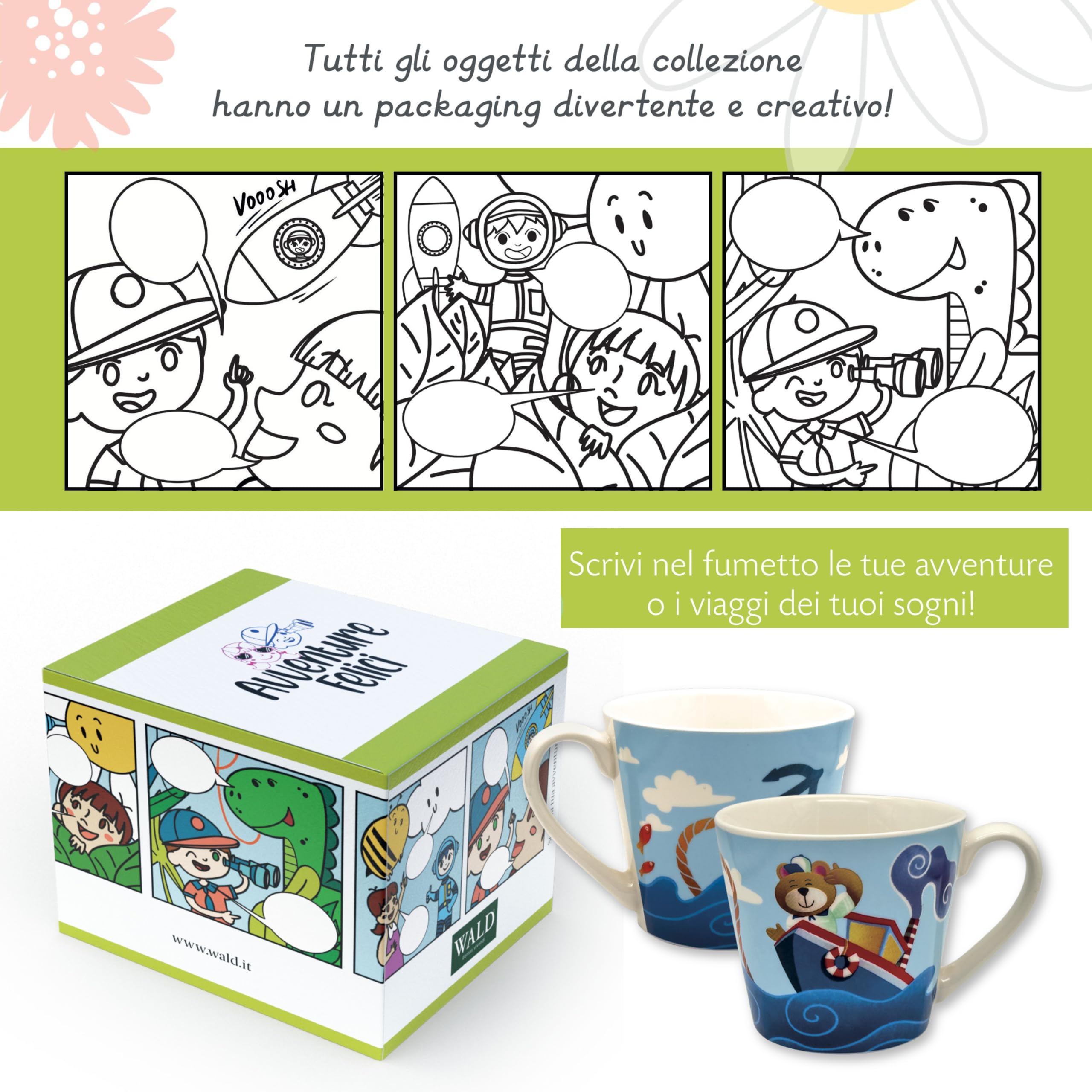 Wald Junior Avventure Felici tazza 37 cl Orsetto porcellana