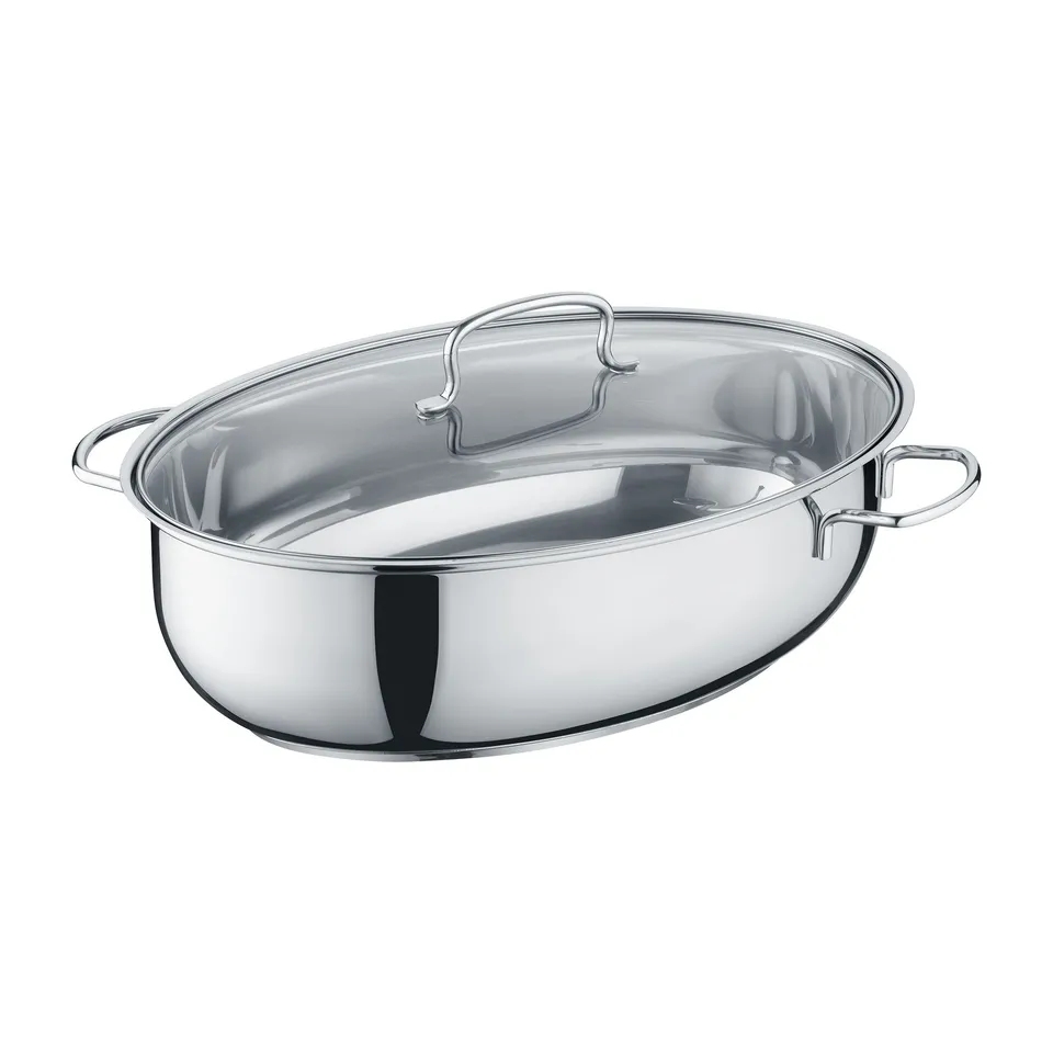 Berndes Bräter Rostiera Ovale 38 cm 7,7 L con Coperchio
