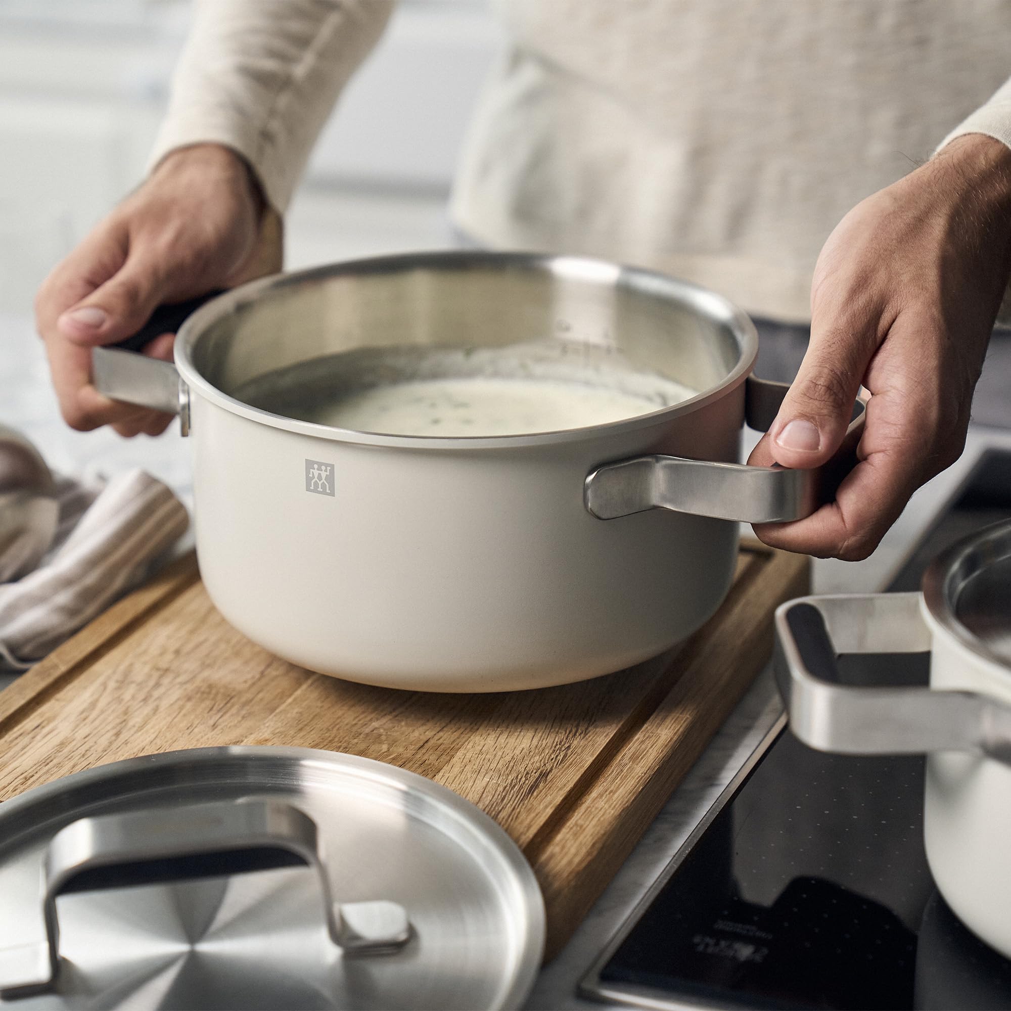 ZWILLING Pure set pentole inox 6 pezzi avorio