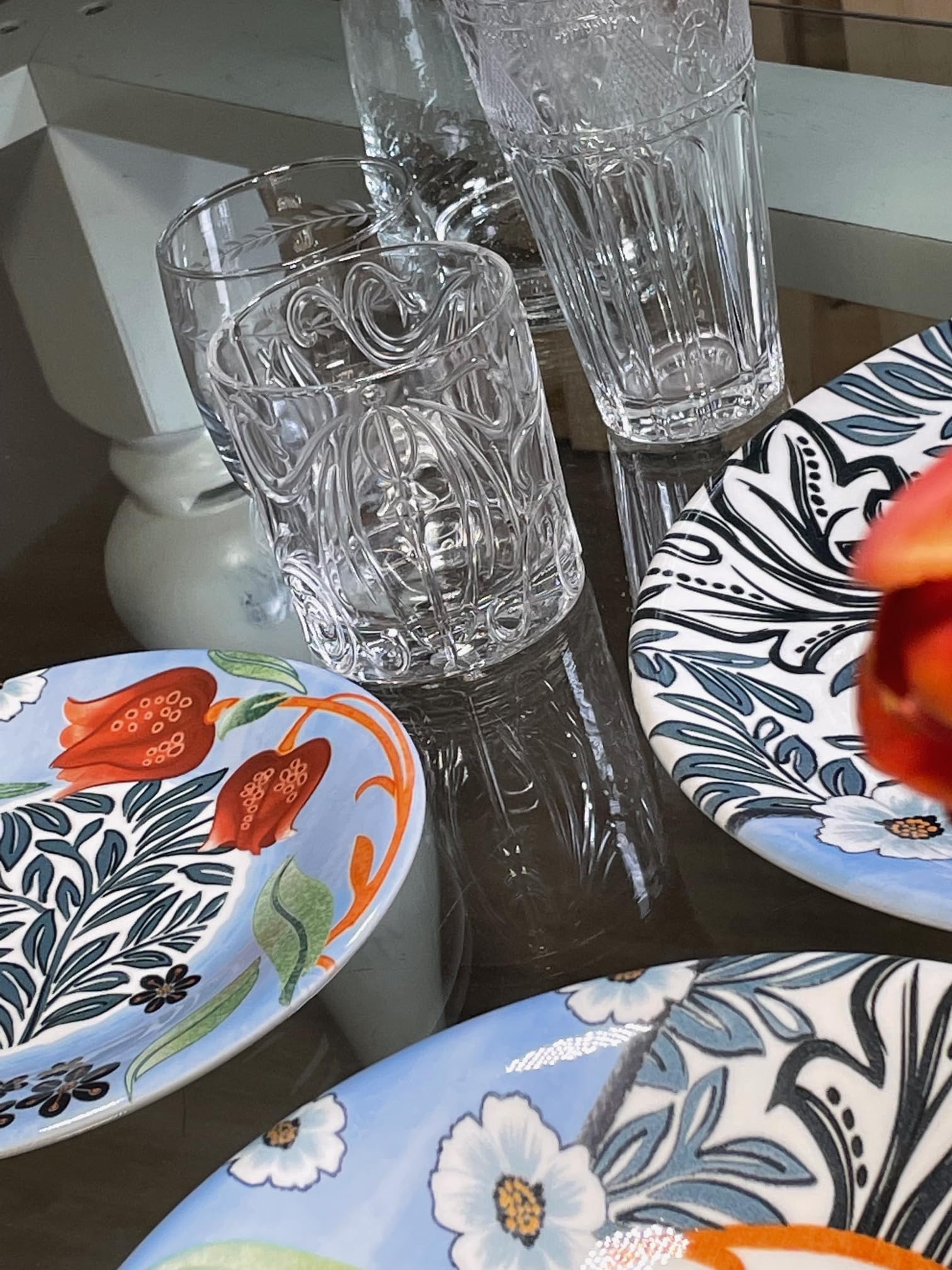 Wald Tavola piatti piani 6 pz ceramica Tulipano