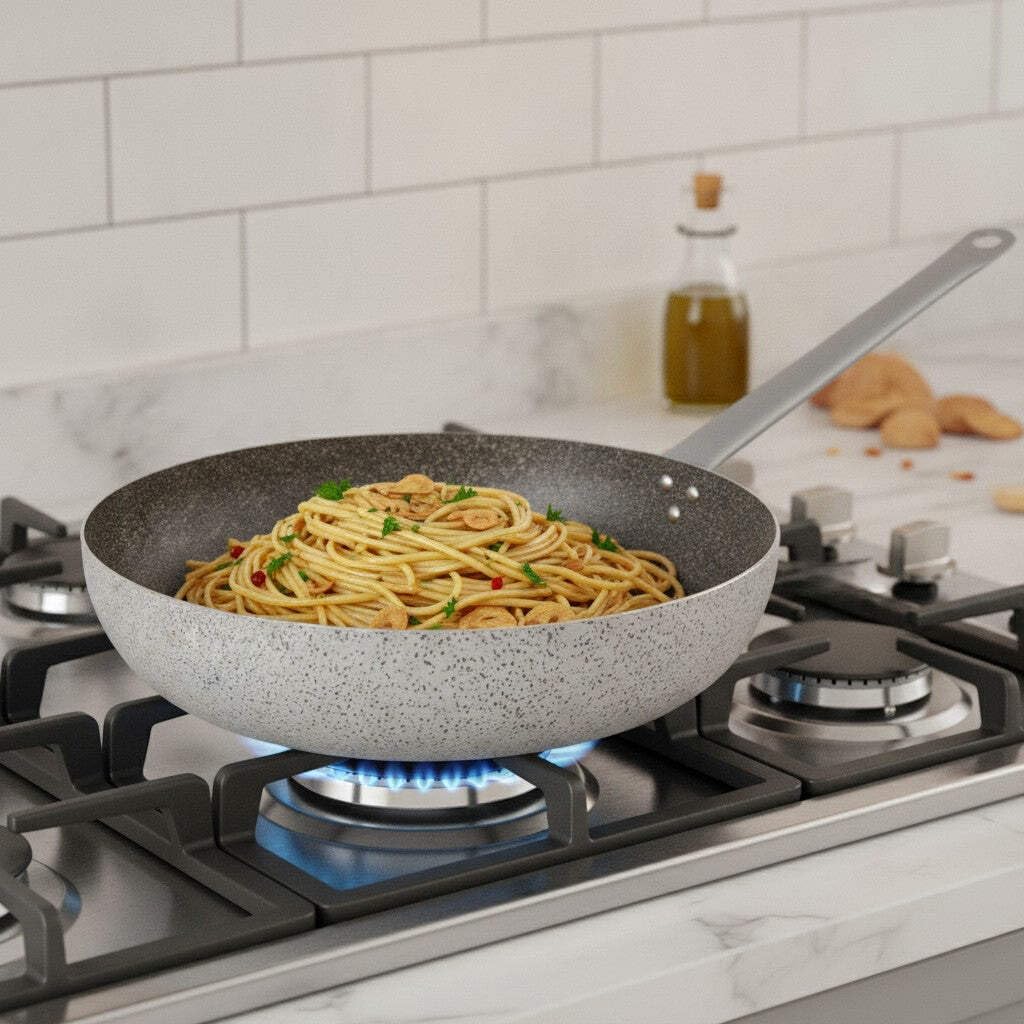 Mamù Janet 2.0 Saltapasta Alluminio 34 cm Manico Lungo
