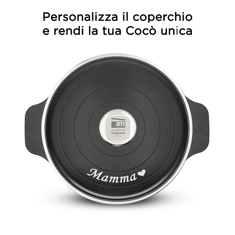 Accademia Mugnano Cocò pentola alluminio con coperchio induzione