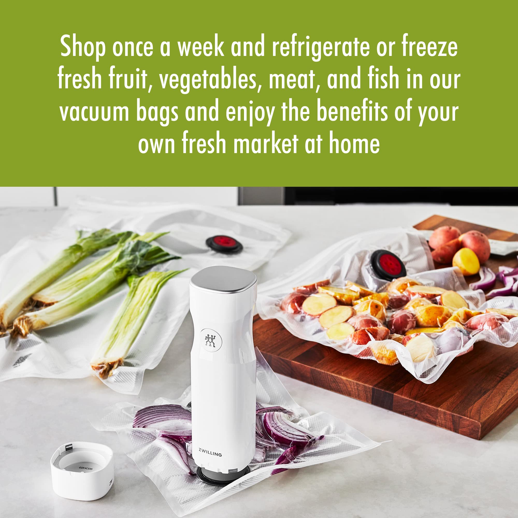 Zwilling Fresh & Save Set Sottovuoto 4 Sacchetti + Pompa