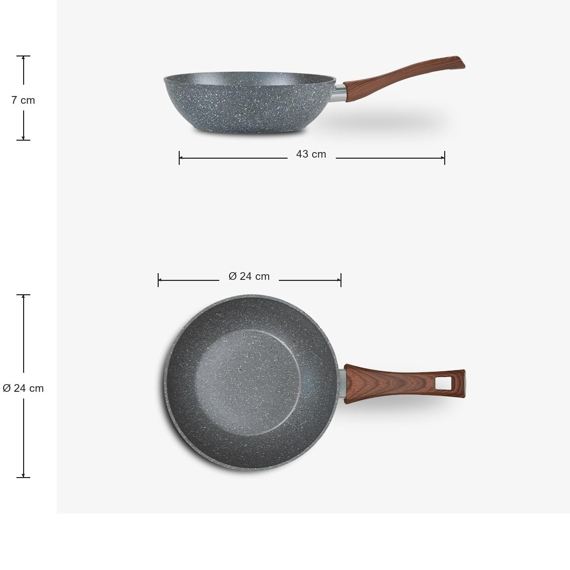 Mamù Fast Induction Wok 24 cm a induzione antiaderente