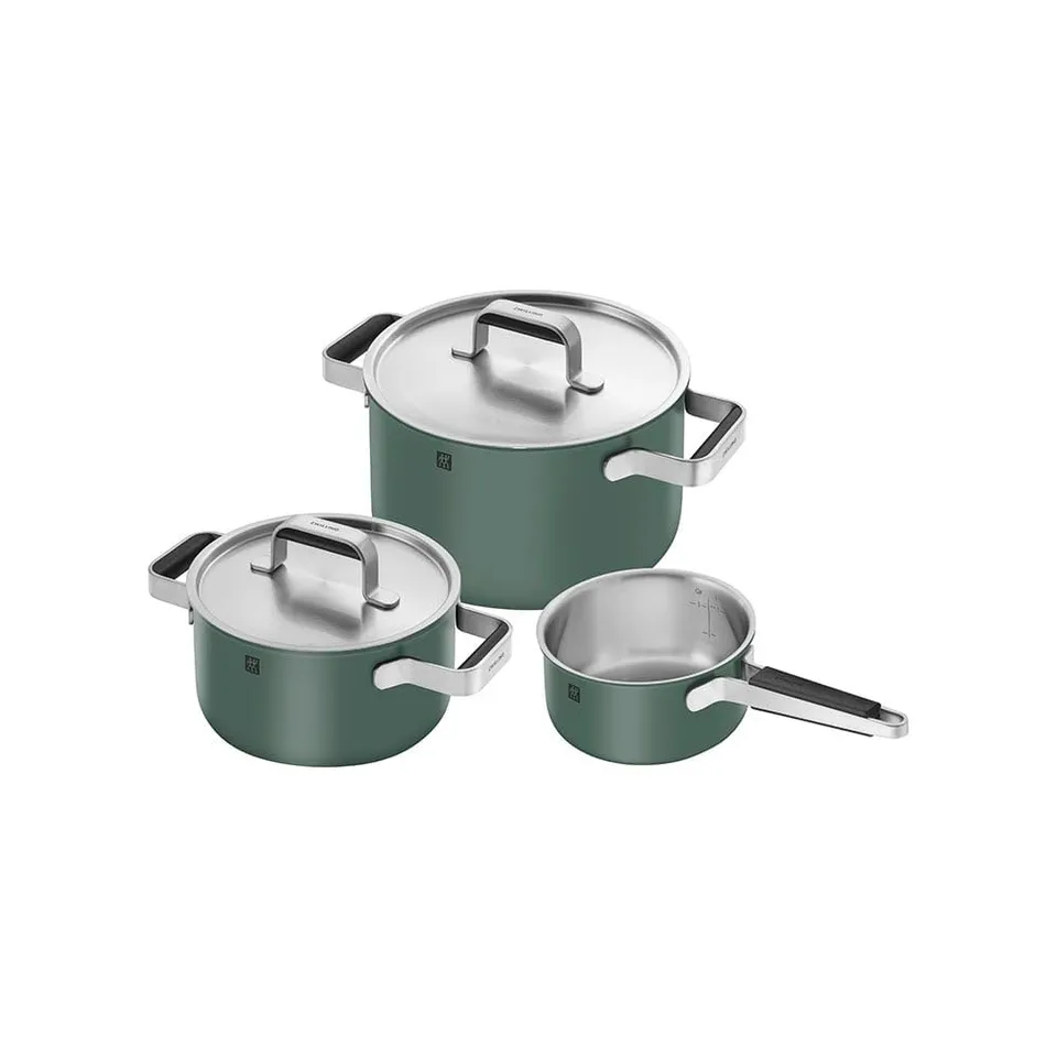 Zwilling Pure set pentole 3 pezzi verde ceramica induzione