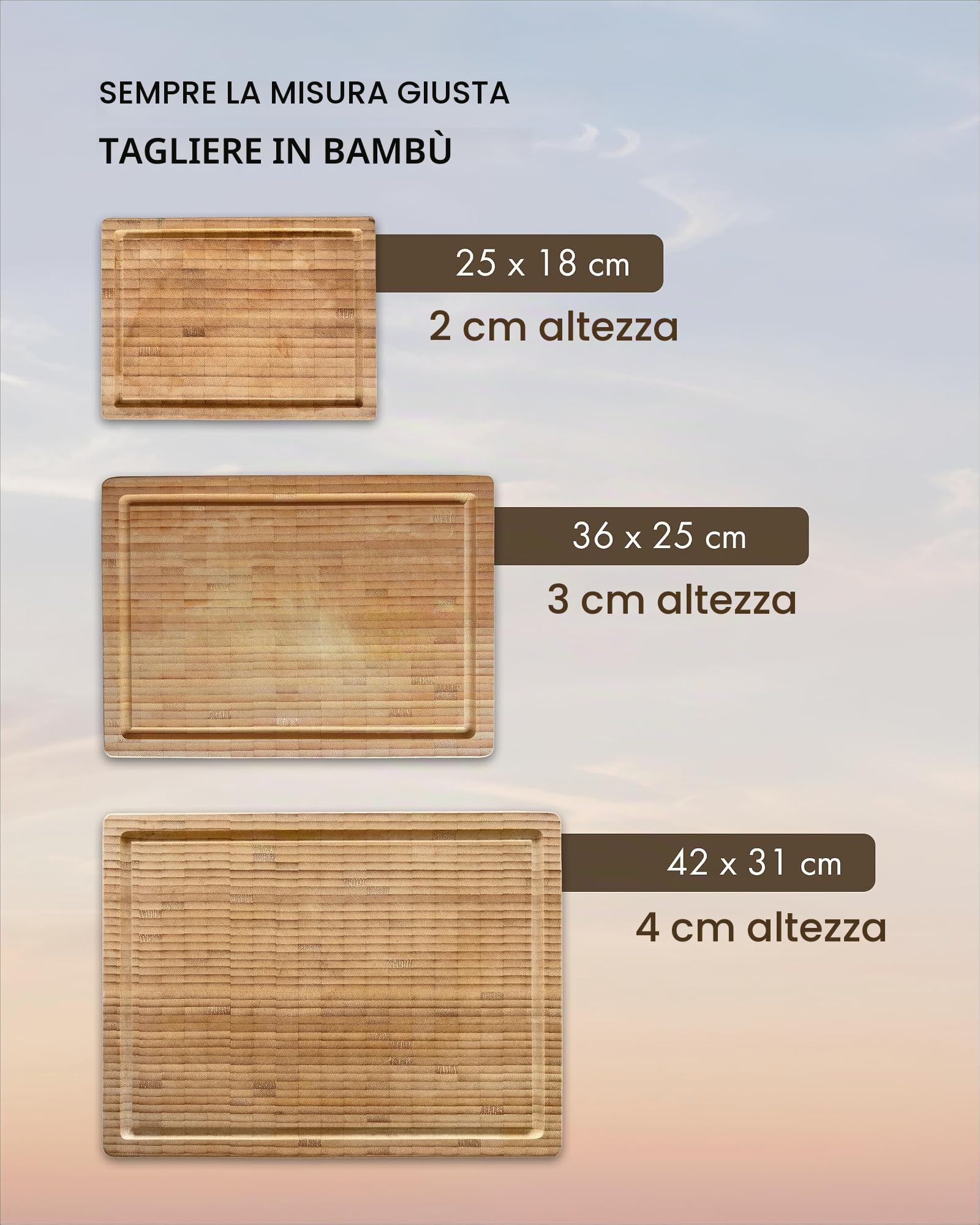 Zwilling 30772-300-0 tagliere bambù 25x19 cm reversibile