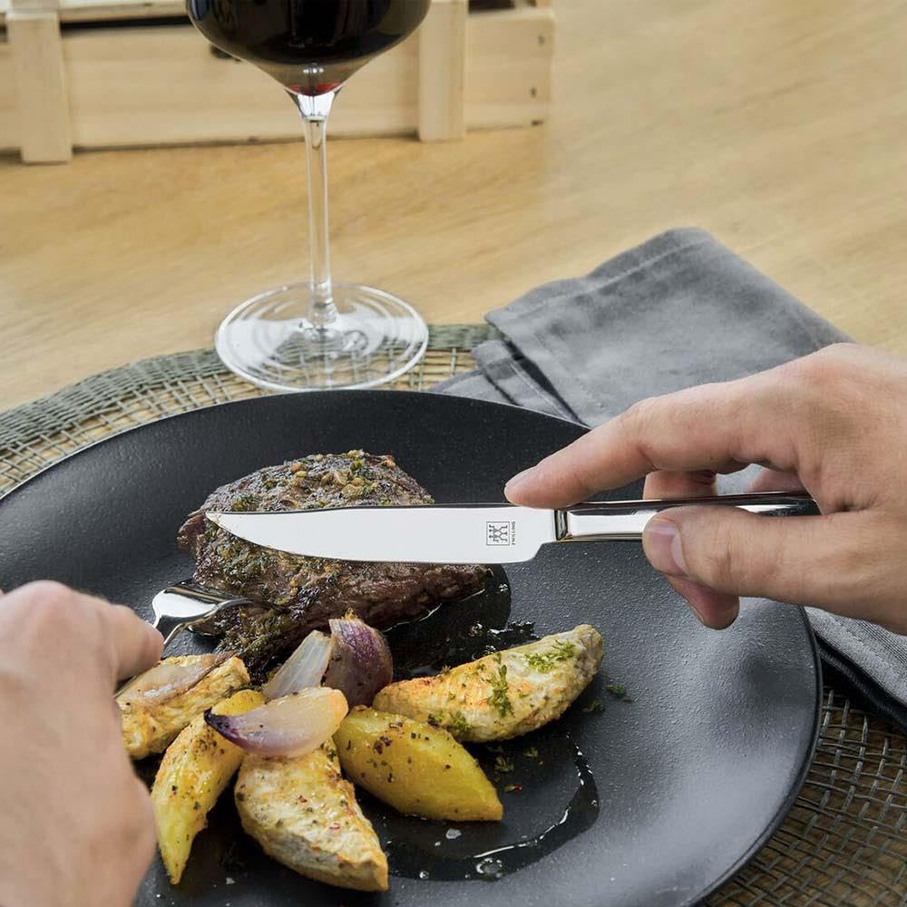 Zwilling posate bistecca 12 pezzi acciaio inox lama seghettata