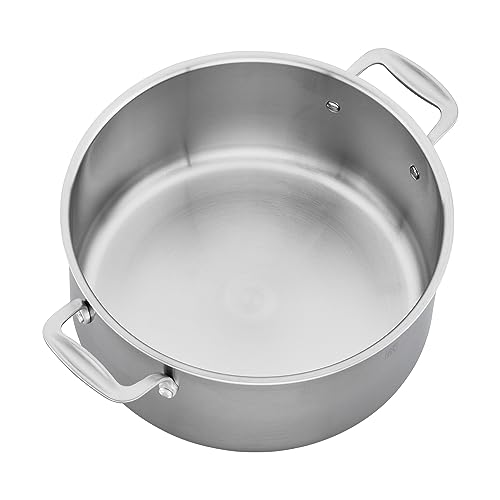 Zwilling Spirit pentola acciaio inox 3 strati 8 qt coperchio vetro