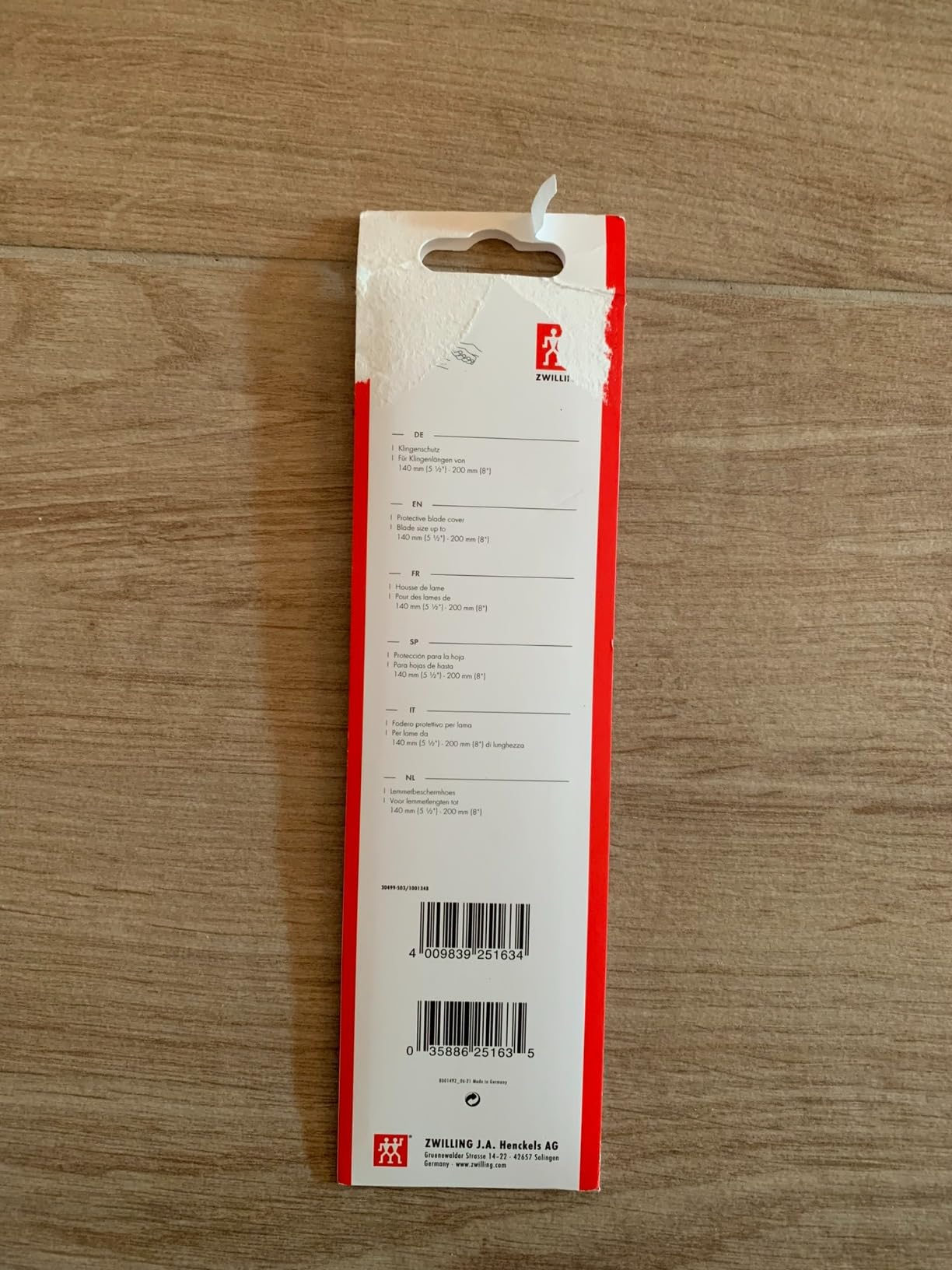 Zwilling Fodero coprilama nero plastica 13 cm