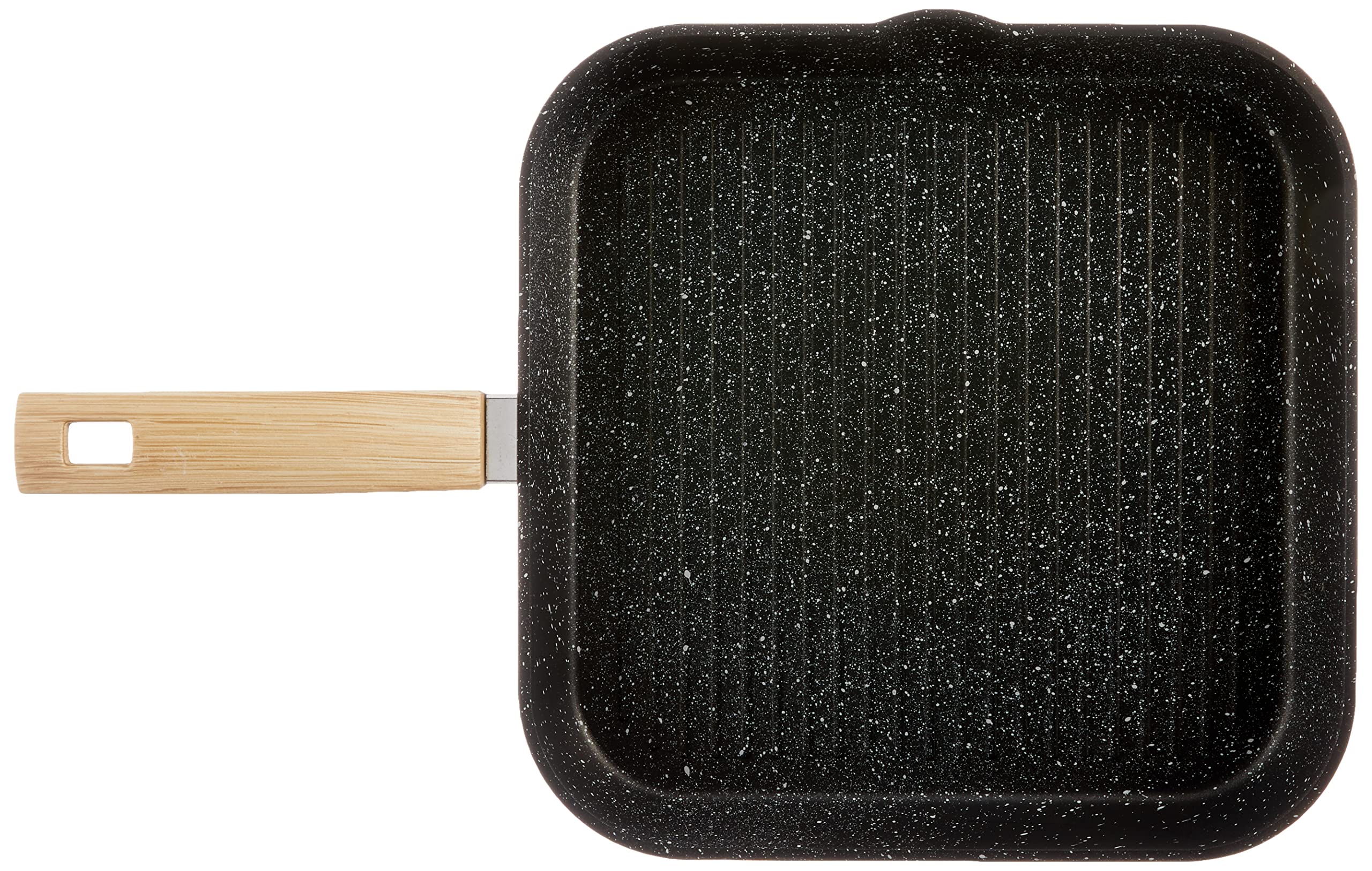 Alluflon Etnea Wood bistecchiera 28 cm antiaderente nera