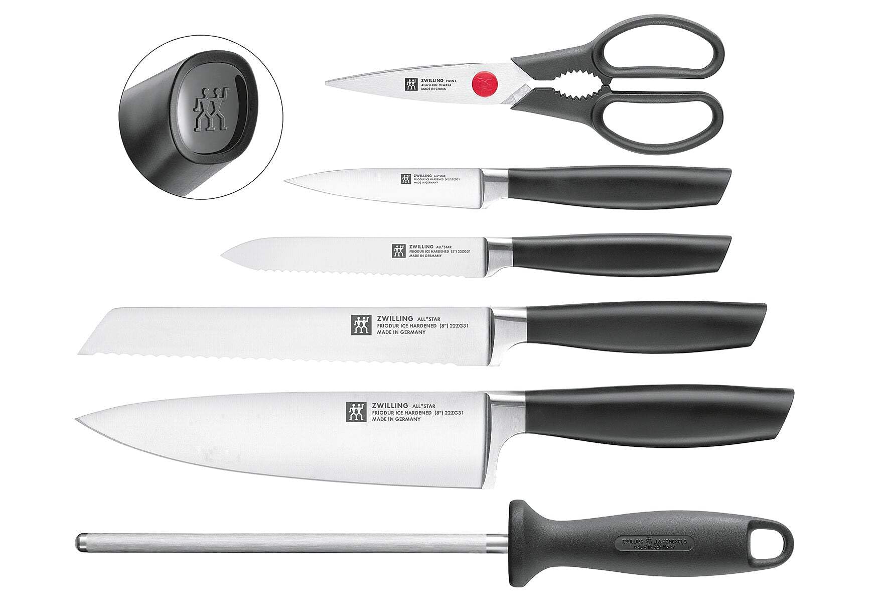 Zwilling All Star set coltelli 7 pezzi acciaio