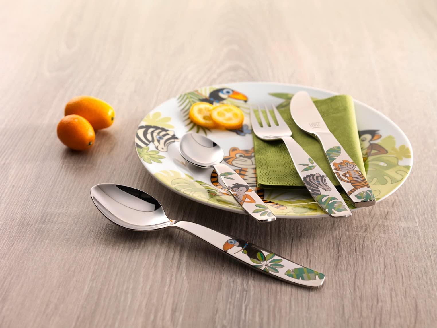 Zwilling Jungle set posate bambini 4 pezzi acciaio inox