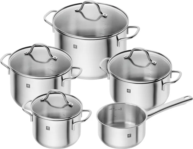 Zwilling Flow batteria pentole 5 pezzi acciaio inox induzione