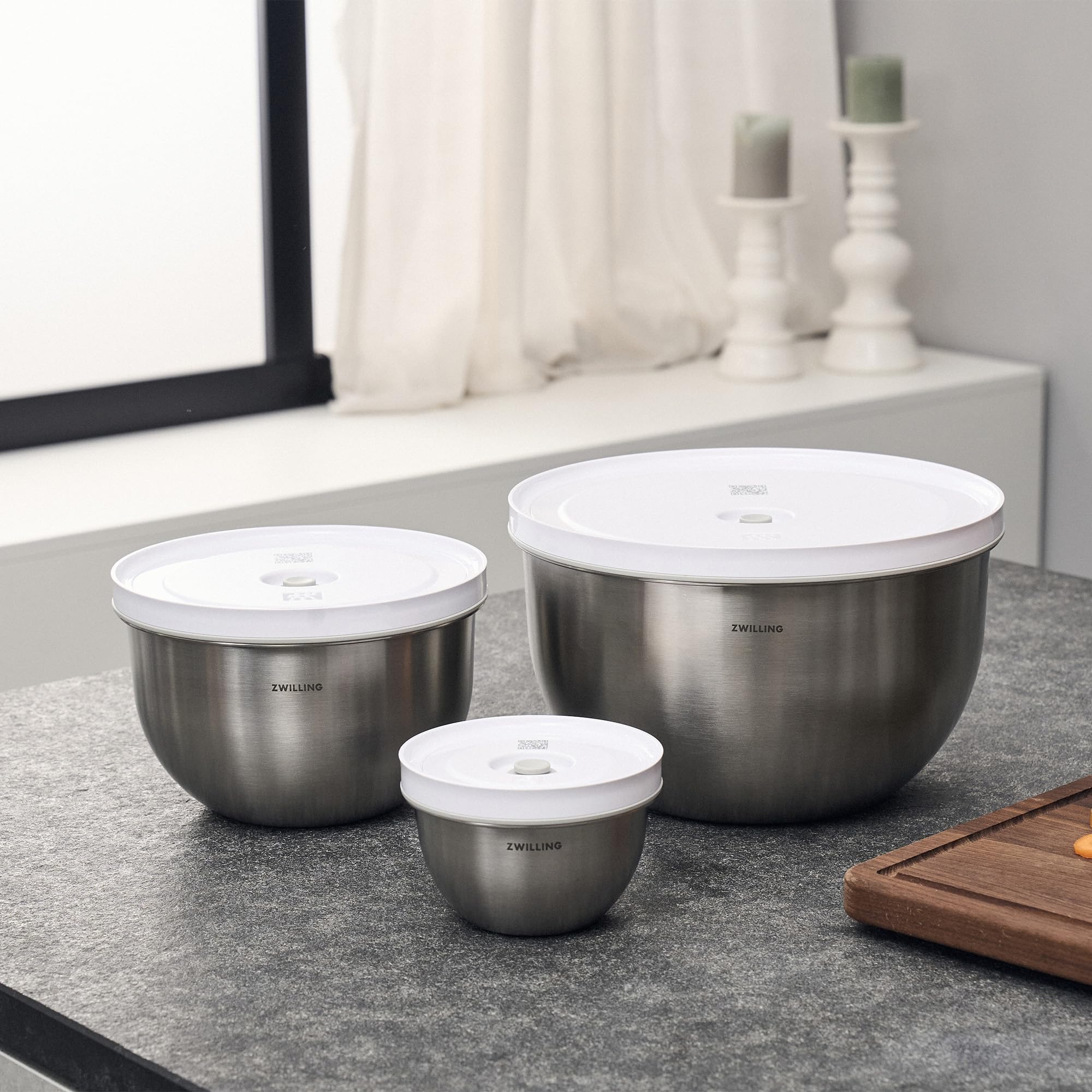 Zwilling Fresh & Save Bowls set 3 ciotole inox con coperchio