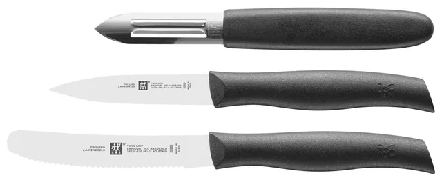 Zwilling Twin Grip 38738-000-0 set 3 coltelli cucina neri