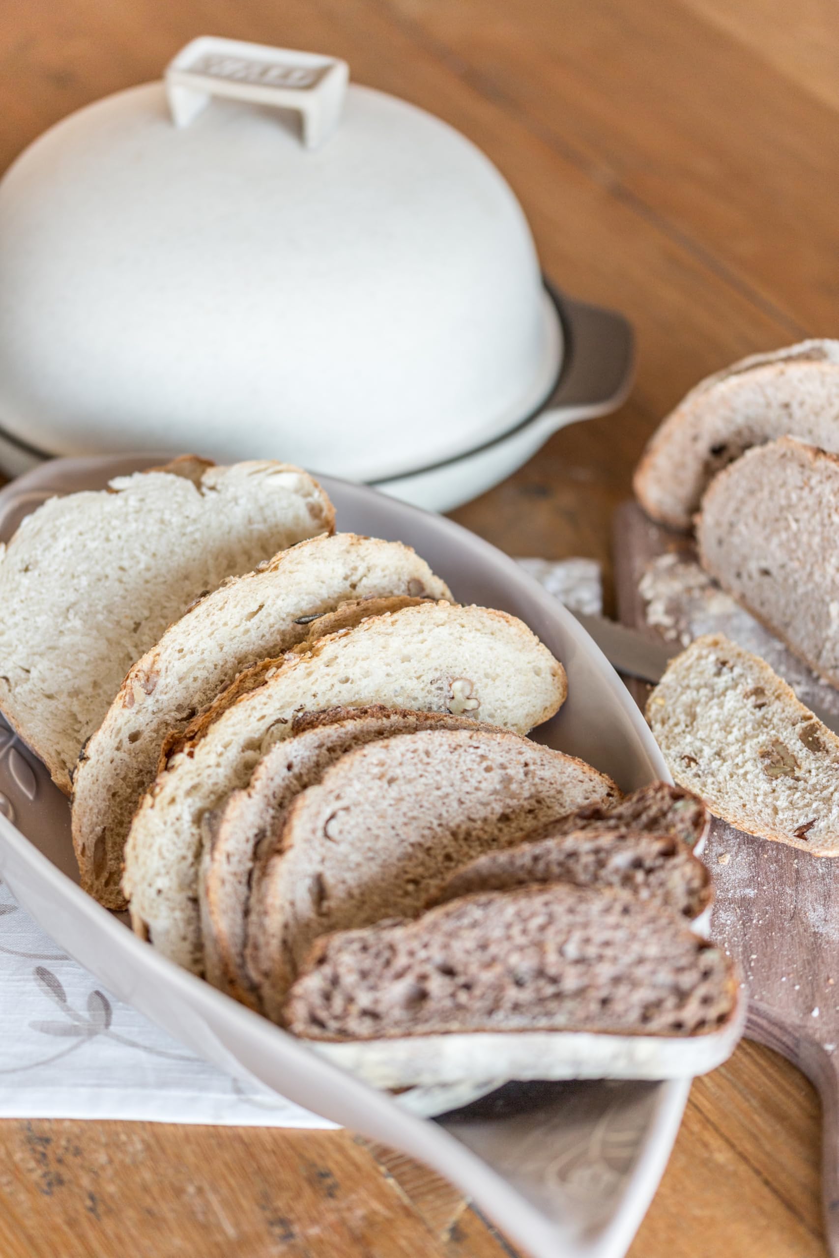 Wald Cuocipane Kergrès 28,5 cm Teglia Pane con Coperchio