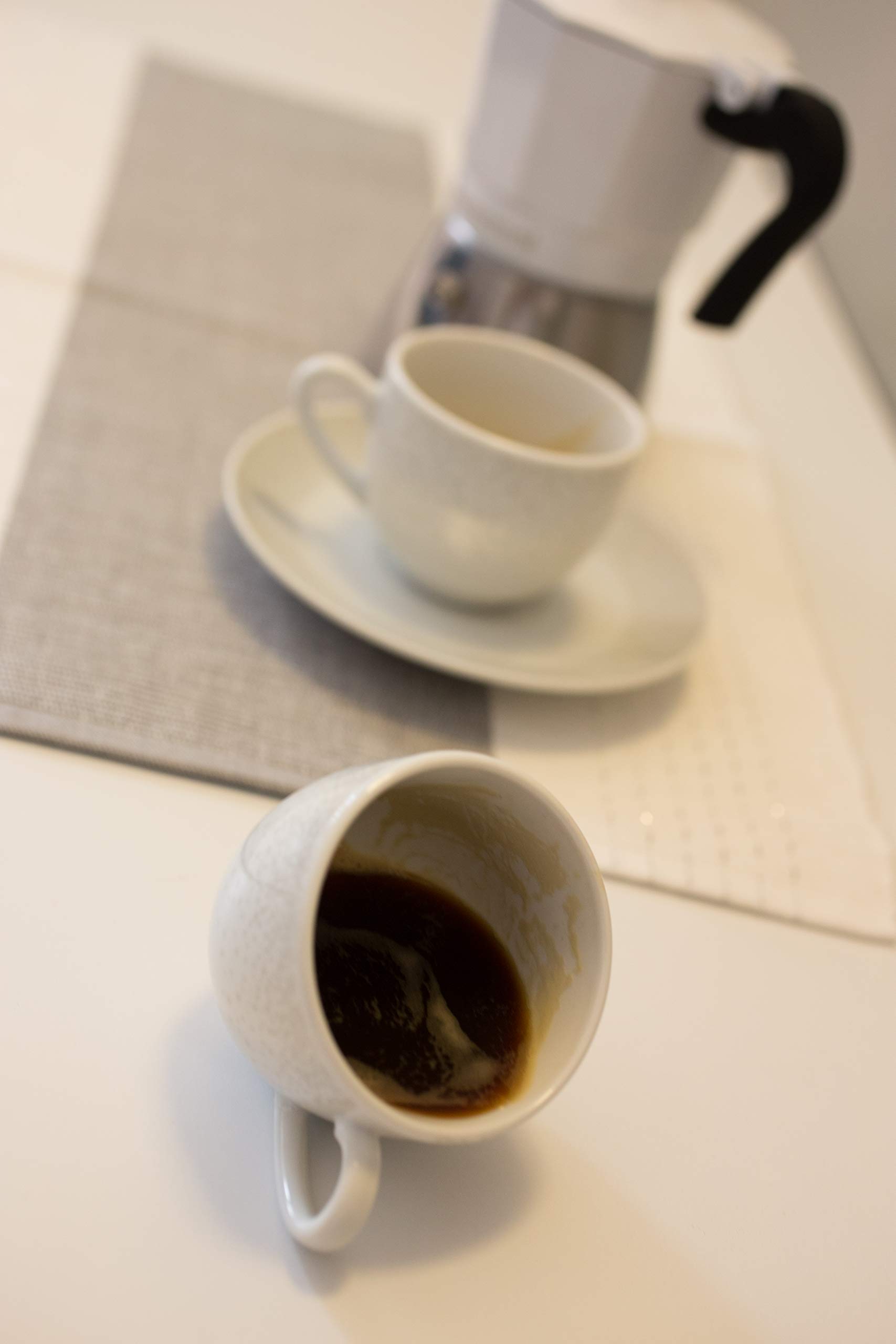 Barazzoni La Caffettiera Moka ibrida bianca 3 tazze induzione