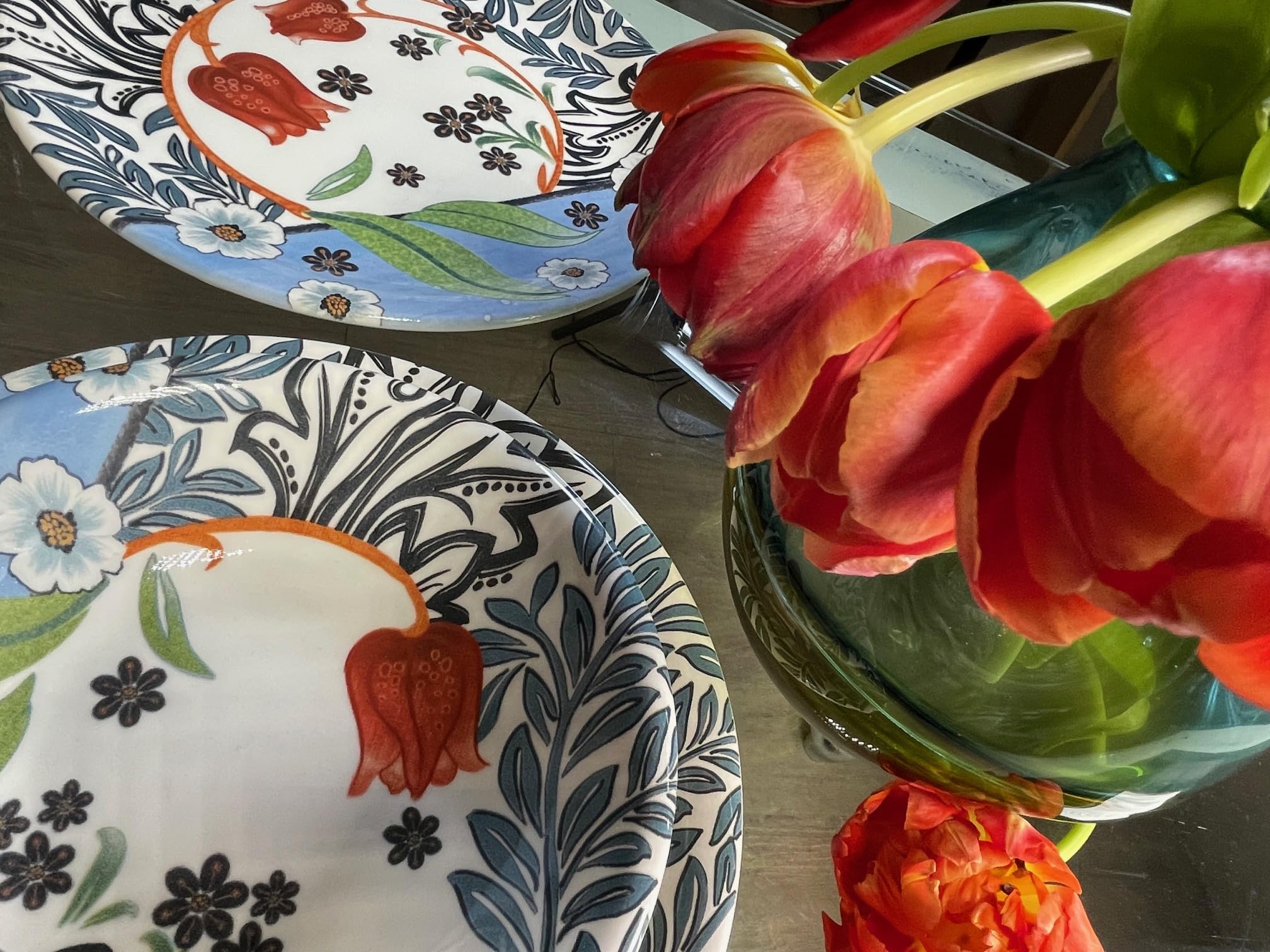 Wald Tavola piatti piani 6 pz ceramica Tulipano