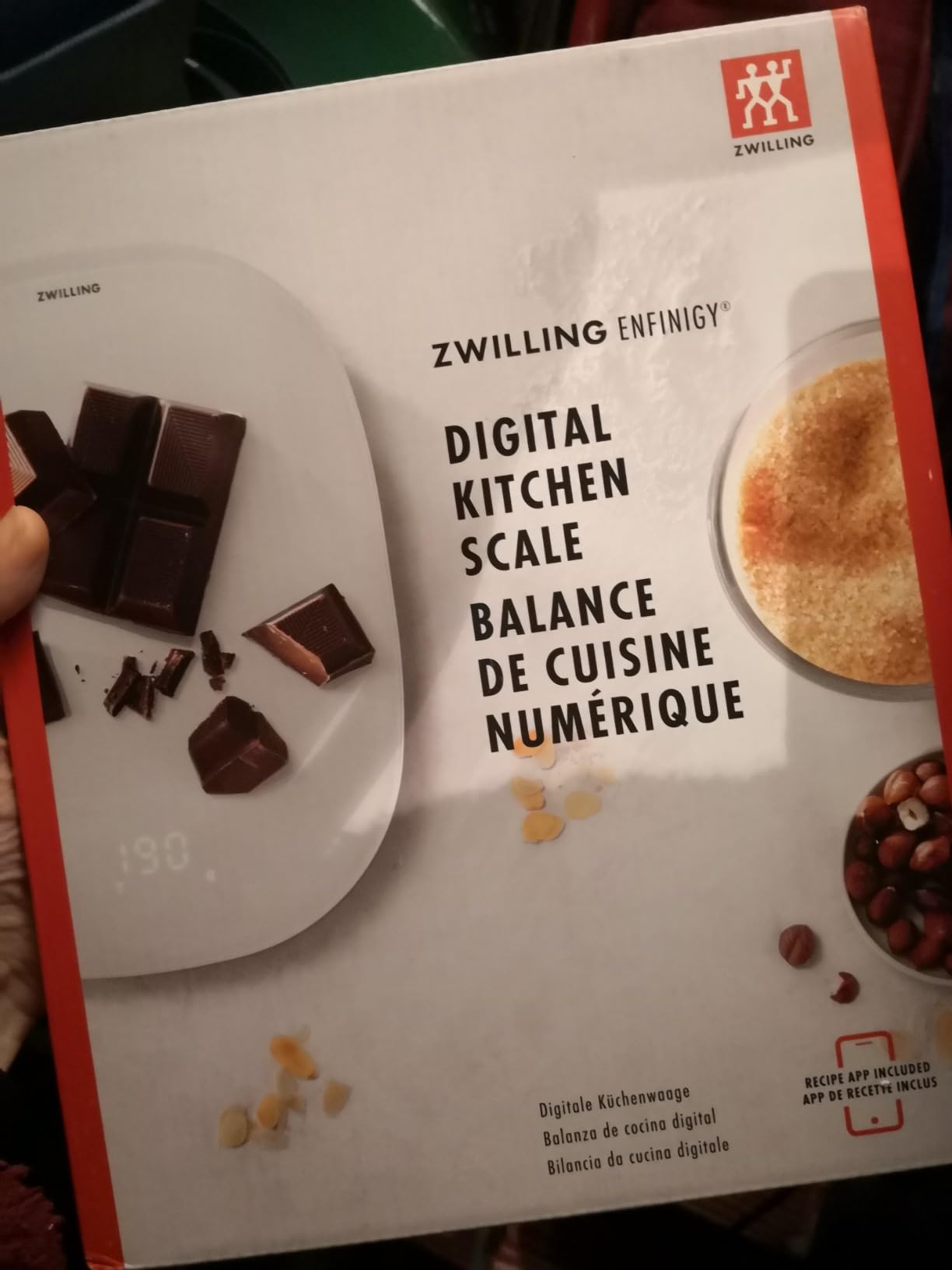 Zwilling Enfinigy bilancia cucina digitale 10 kg argento USB