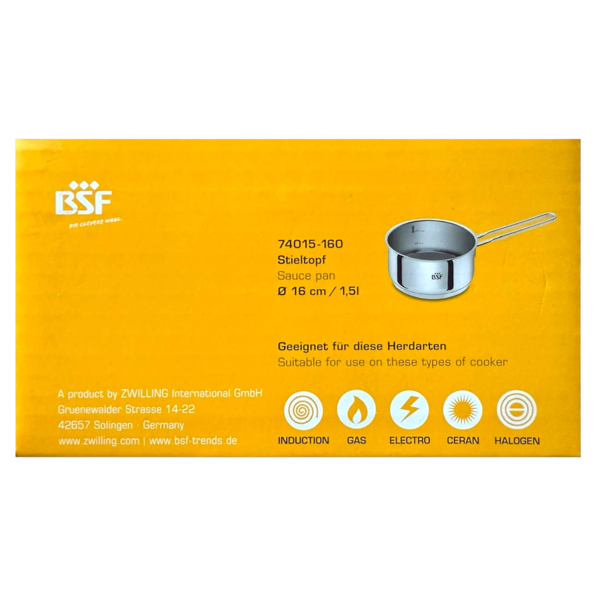 Zwilling Bordeaux Pentolino Acciaio Inox 16 cm 1,5 L