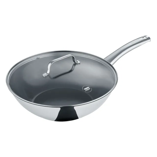 Berndes b.brilliant wok 30 cm coperchio vetro senza PFAS