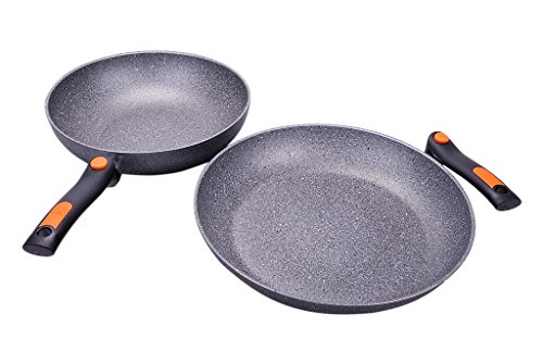 Alluflon Pratica Stone Set Padella 32 Wok 28 cm 2 Pezzi