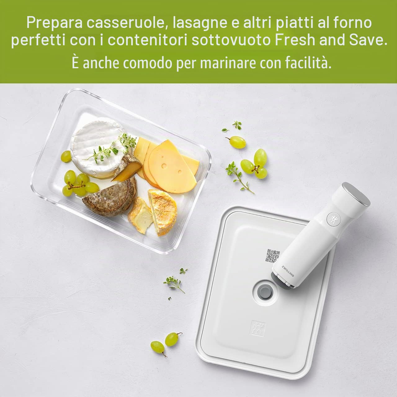 Zwilling Fresh & Save contenitore vetro S grigio frigo