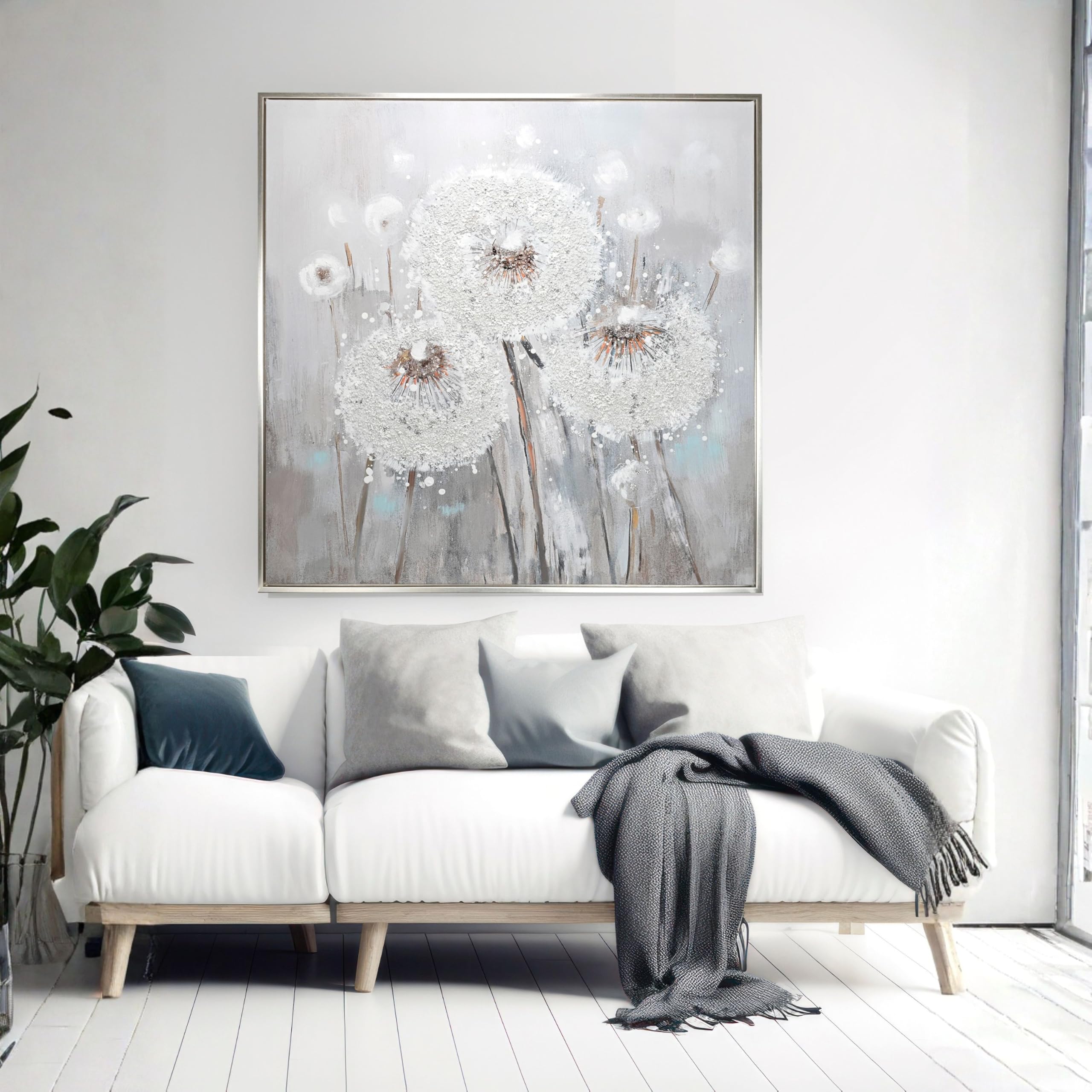 Wald Voilà Soffioni Quadro da Parete 100x100 cm Rilievo