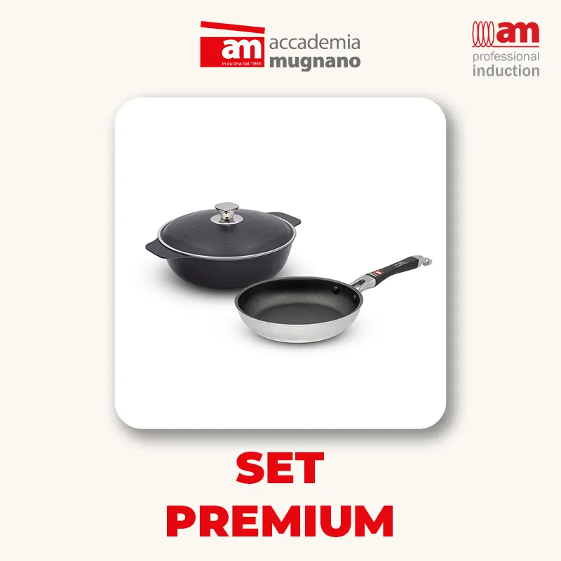 Accademia Mugnano set padella Chef 20 cm + Cocò 20 cm alluminio