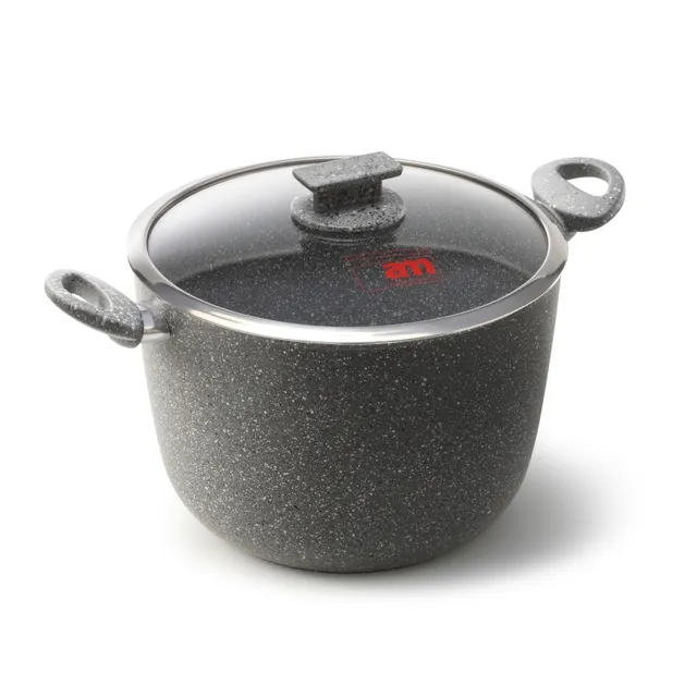 Accademia Mugnano Regina Pietra pentola 26cm coperchio vetro induzione