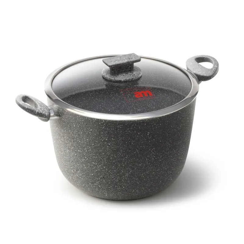Accademia Mugnano Regina Pietra pentola 26cm coperchio vetro induzione