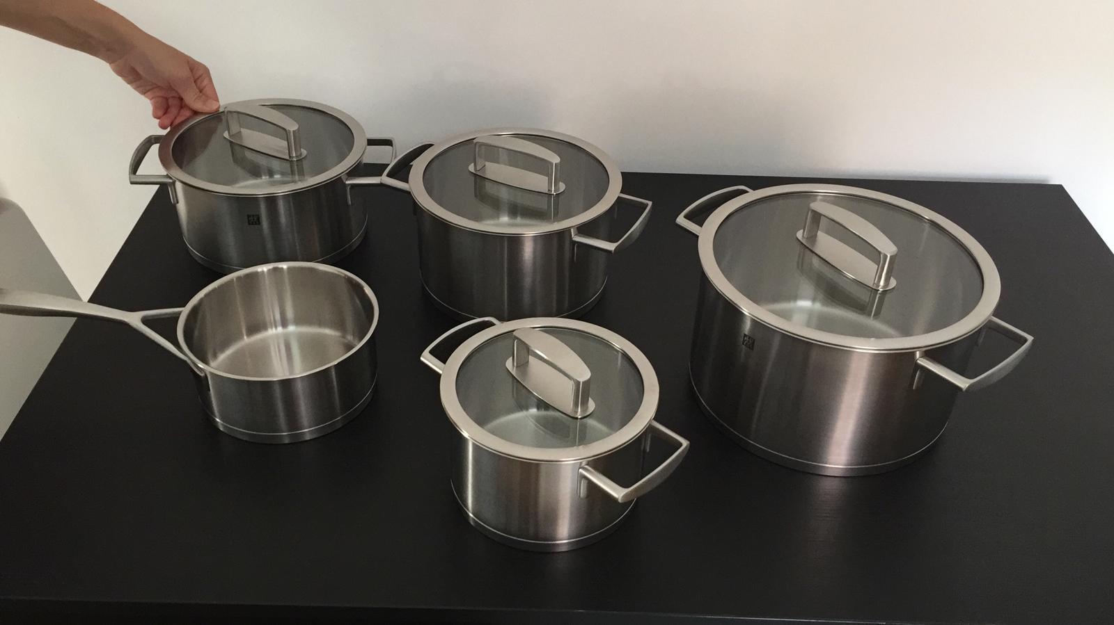 Zwilling Vitality batteria pentole inox 5 pezzi vetro