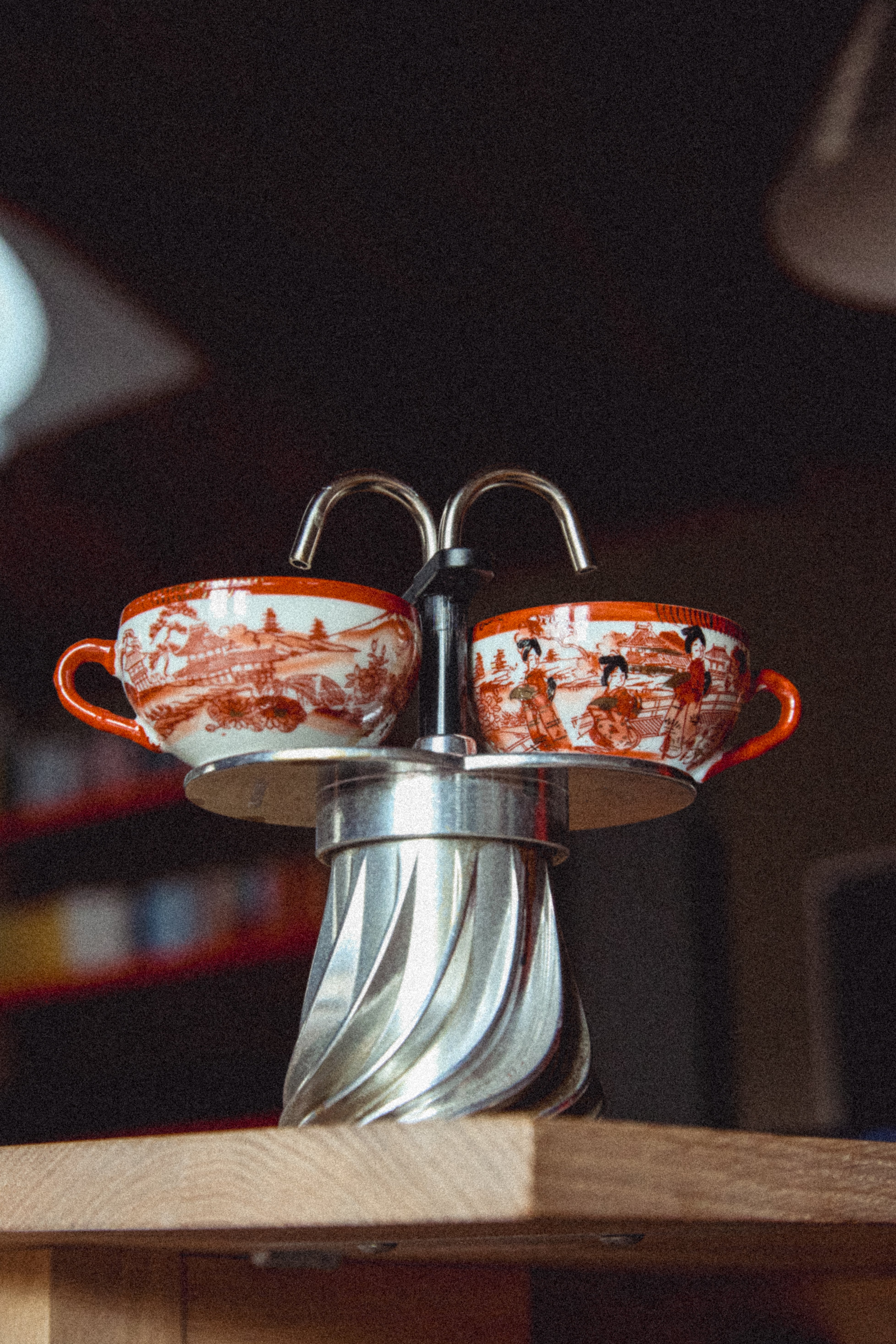 Turbo Moka Duetto moka 2 tazze doppio beccuccio alluminio