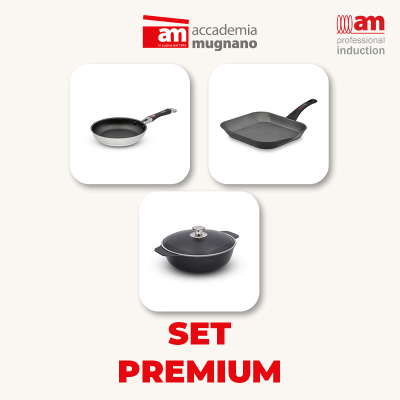 Accademia Mugnano Cocò set 36 cm + grill 30x28 + chef 32 cm