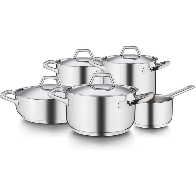 Barazzoni Chef Line batteria pentole 9 pezzi inox induzione