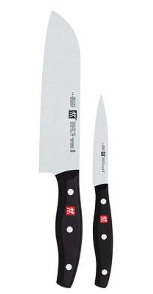 Zwilling Twin Pollux set coltelli 2 pezzi santoku spelucchino inox