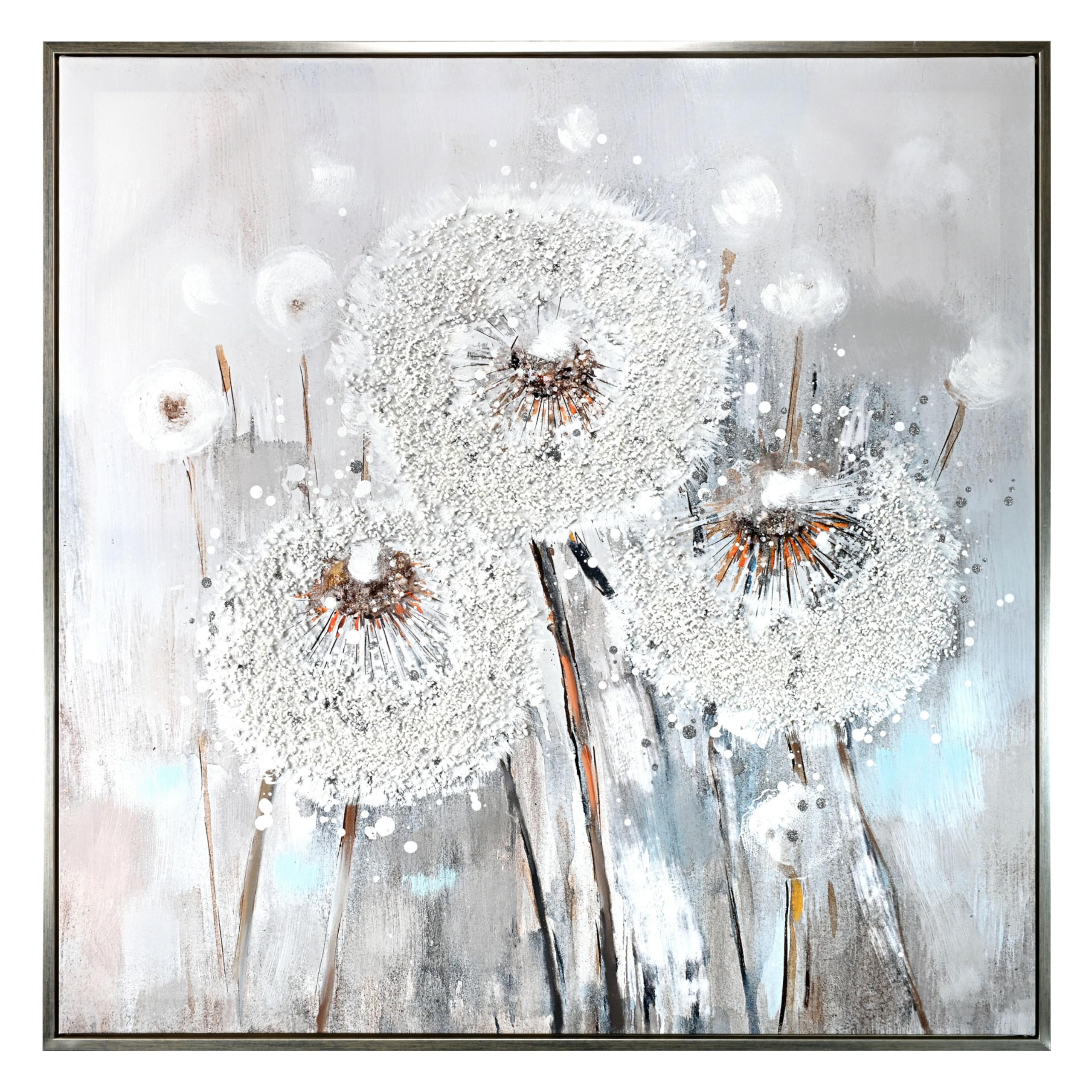 Wald Voilà Soffioni Quadro da Parete 100x100 cm Rilievo