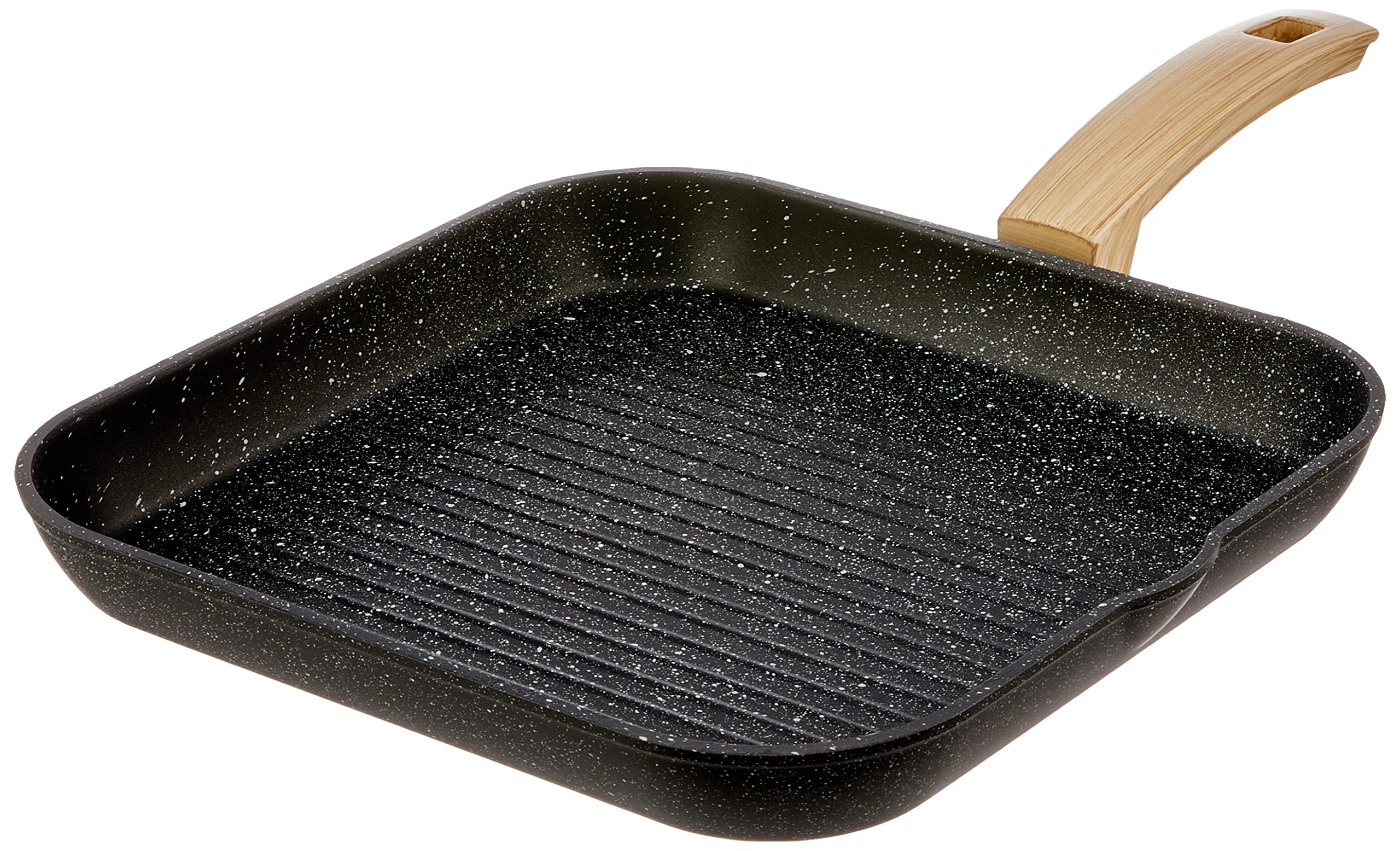 Alluflon Etnea Wood bistecchiera 28 cm antiaderente nera