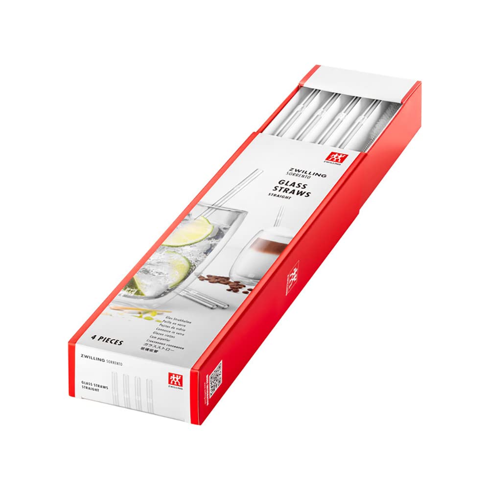 Zwilling Sorrento Cannucce Vetro 23 cm 4 Pezzi