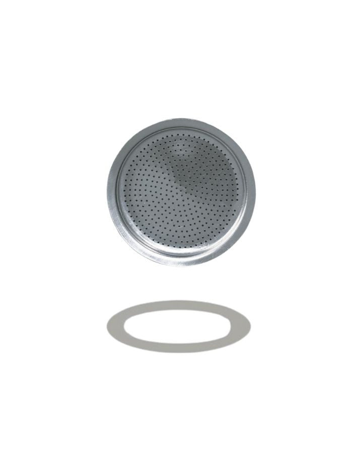 Turbo Moka Spare Parts Filtro e Guarnizione moka 3 tazze AC-03-GS-FL