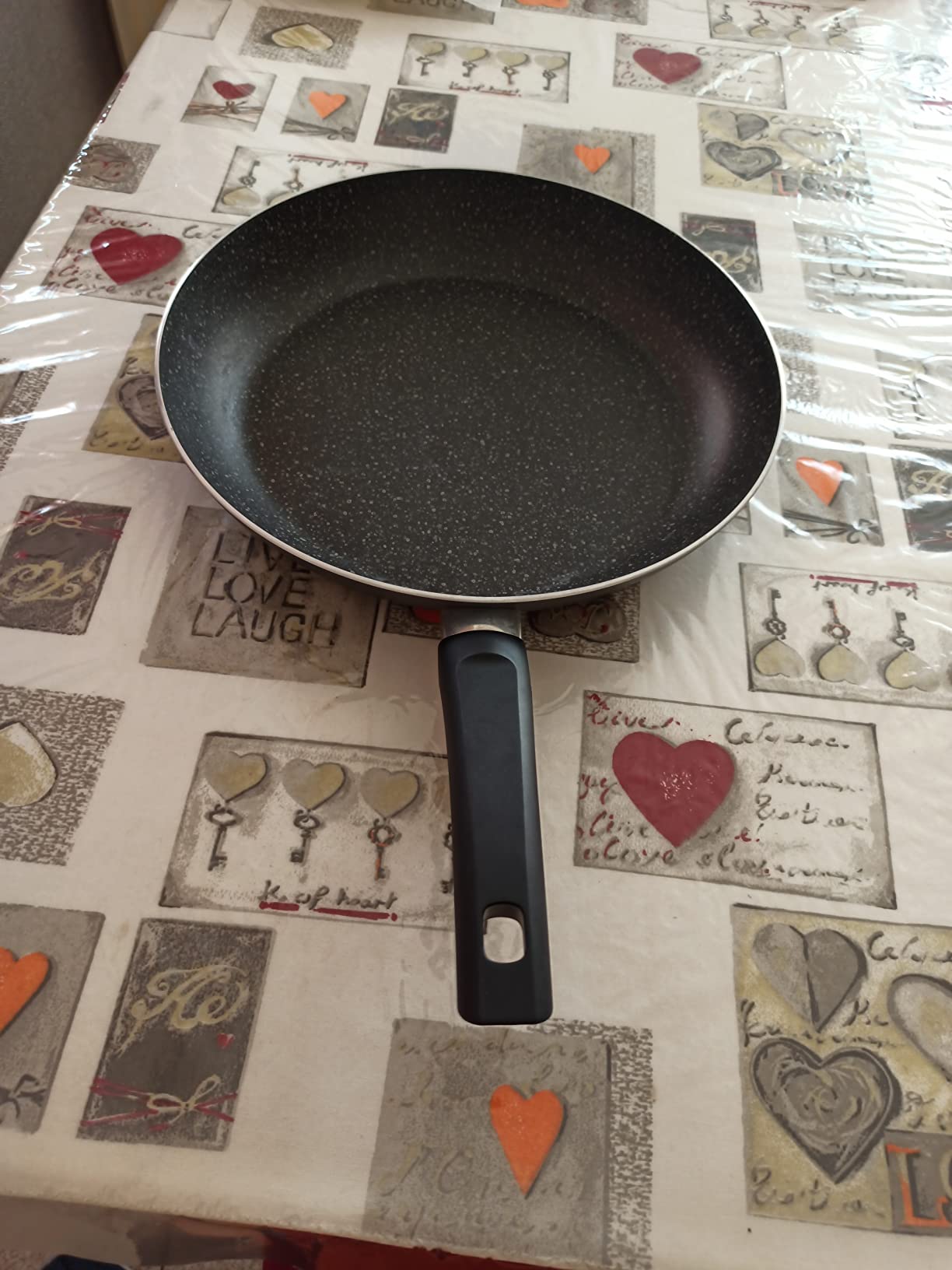 Alluflon Tradizione Italia Padella 32 cm Nero Effetto Pietra