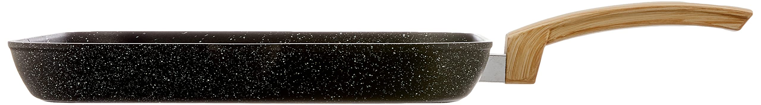 Alluflon Etnea Wood bistecchiera 28 cm antiaderente nera