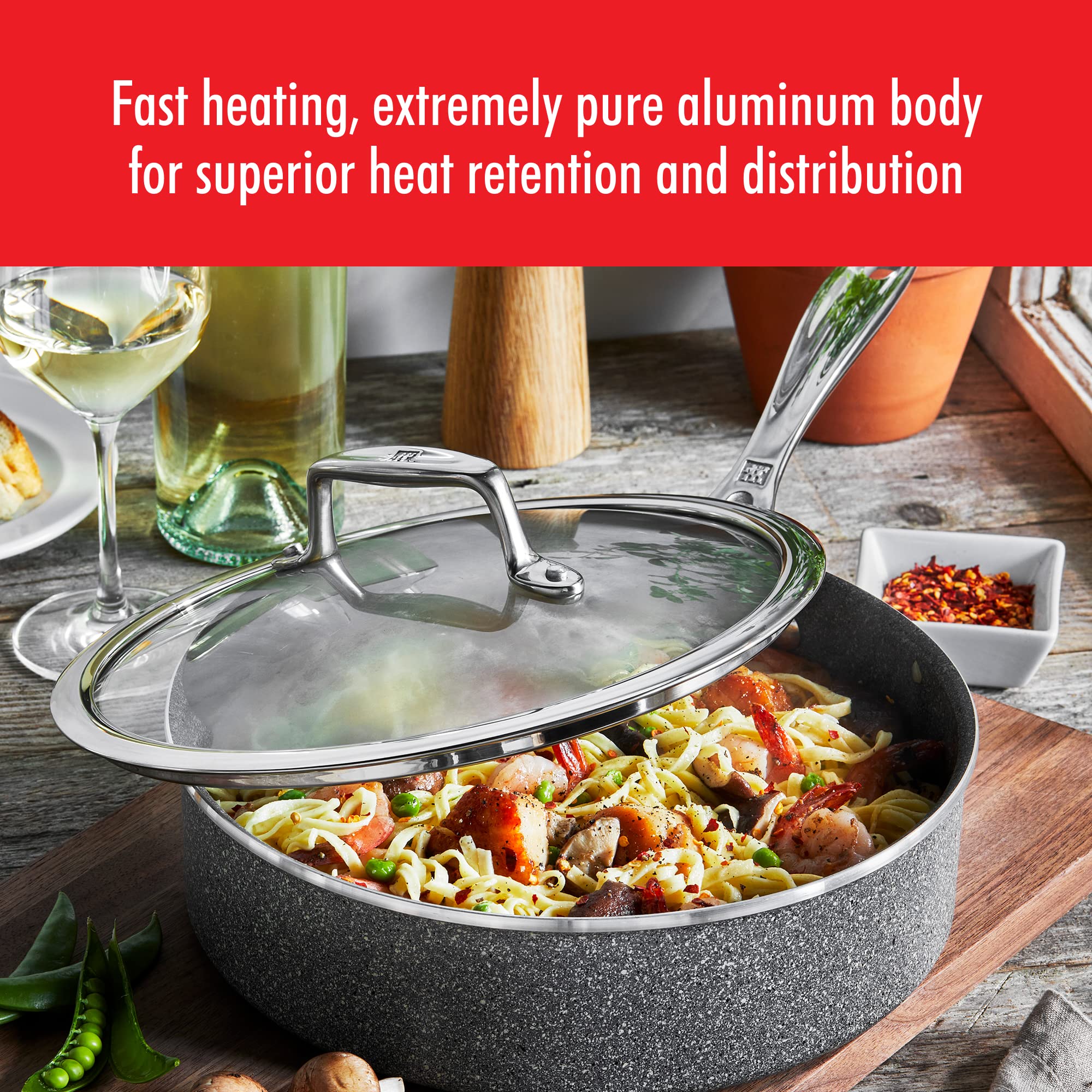 ZWILLING Vitale padella antiaderente alluminio con coperchio