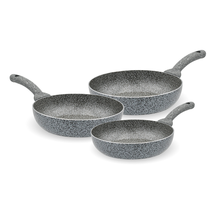 Primolla Stone Tris padelle 20/24/28 cm effetto pietra 3 pezzi