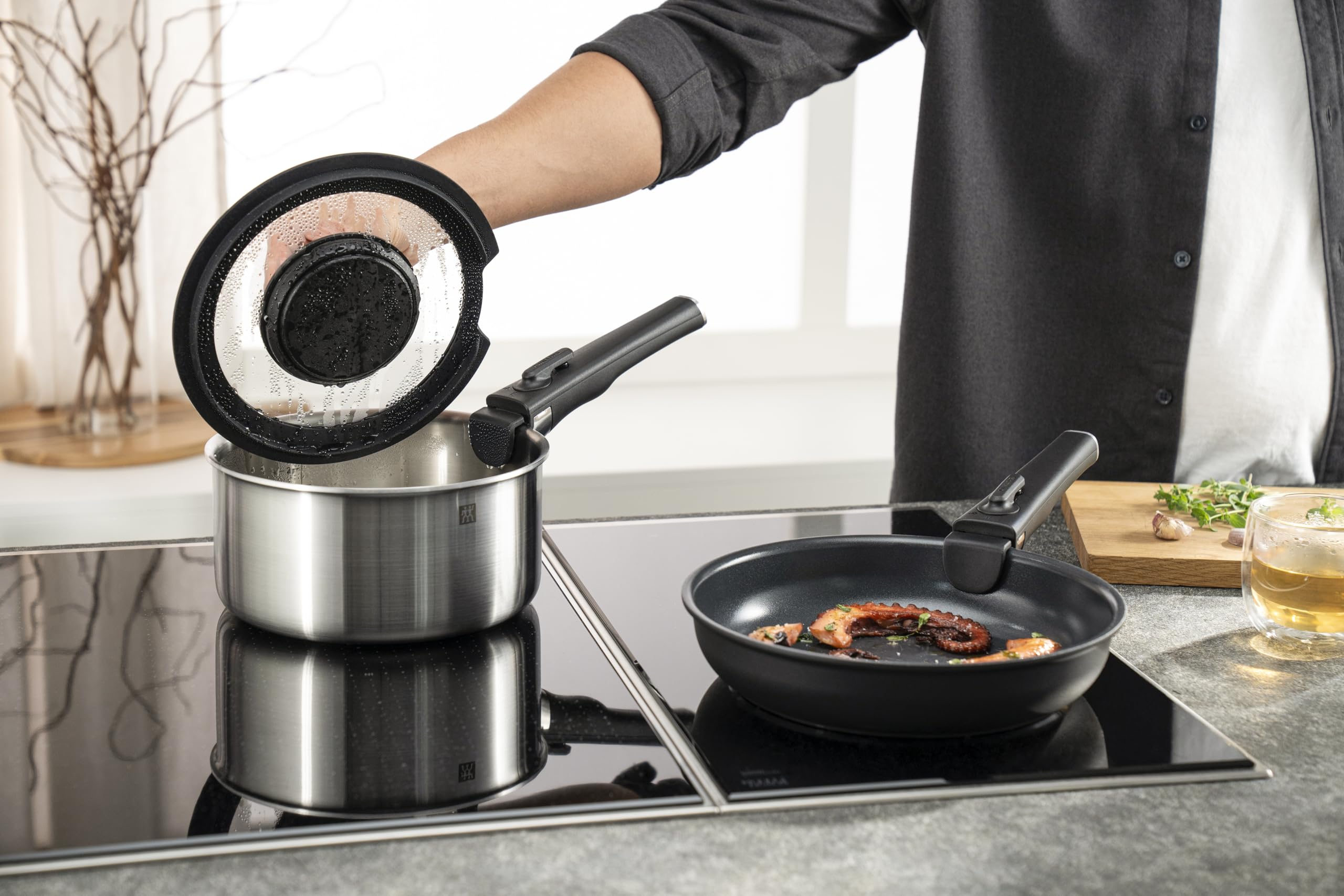 ZWILLING Unlock set 5 pentole inox 16+20 cm impilabile
